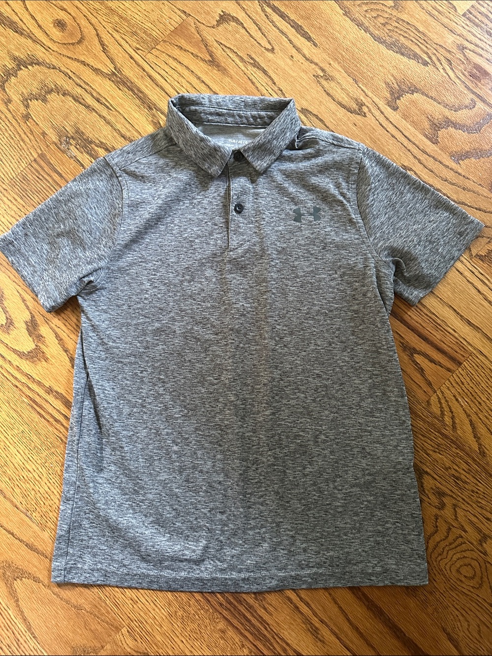 Under Armor Boys collared knit polo gray